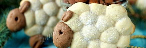 песочное миндальное печенье овечки