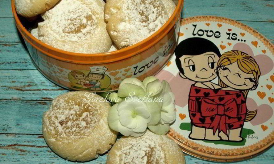 Рецепт песочного печенья с лимонным джемом