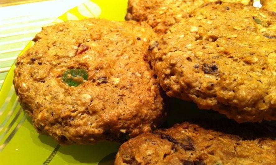 Рецепт шоколадна-вишневого овсяного печенье