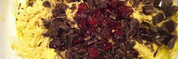 шоколадно-вишневое овсяное печенье