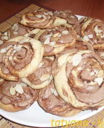 Творожное печенье с шоколадной меренгой