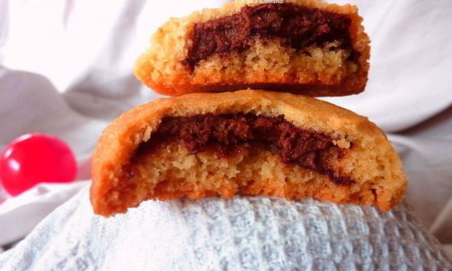 Рецепт ванильного печенья с шоколадно-ореховой начинкой