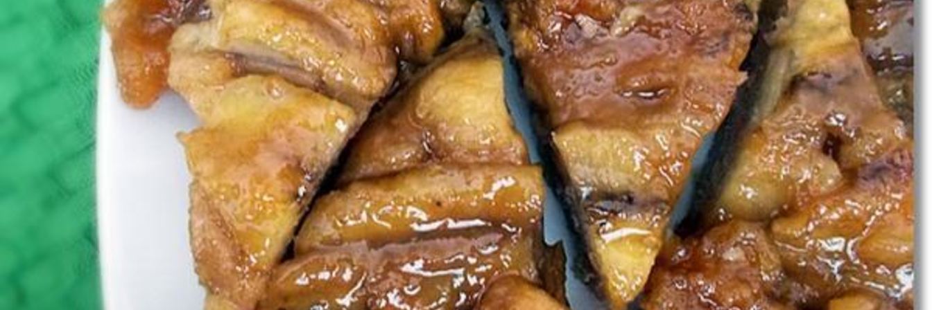 Банановый карамельный перевернутый пирог