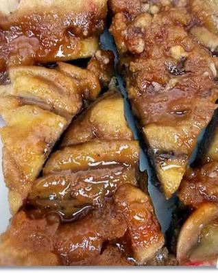 Банановый карамельный перевернутый пирог