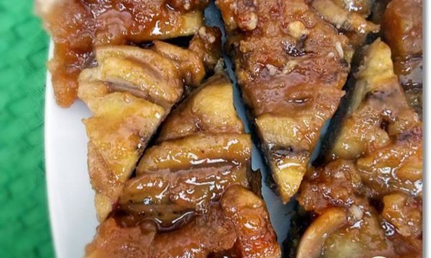 Рецепт бананового карамельного перевернутого пирога