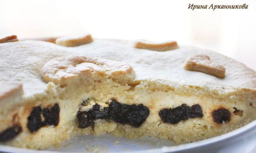 Рецепт баскского пирога с черносливом и заварным кремом