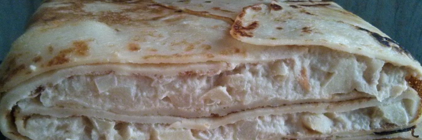 Блинный пирог с яблоками