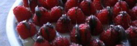 быстрый пирог с малиной