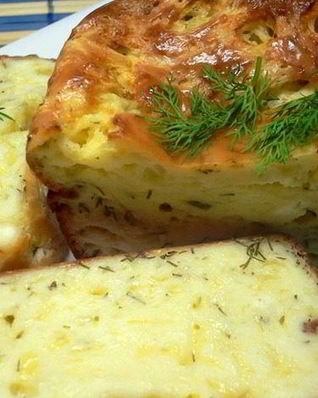 Быстрый сырный пирог