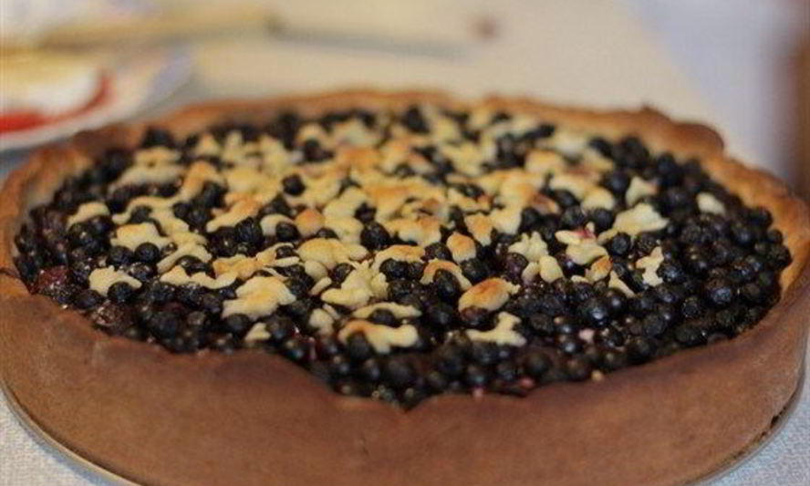 Рецепт чернично-вишневого пирог