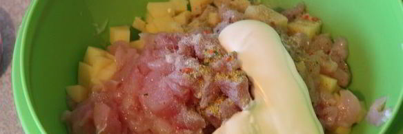 домашний пирог с картофелем и курицей