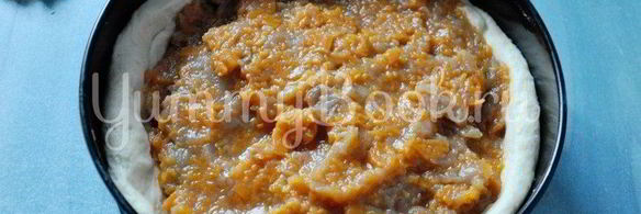 дрожжевой пирог с тыквой и яблоками