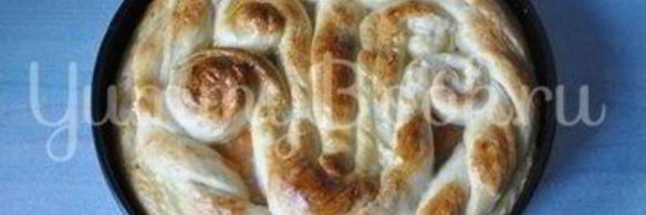 дрожжевой пирог с тыквой и яблоками