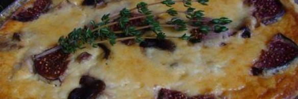 инжирный киш с каштанами под сыром джюгас