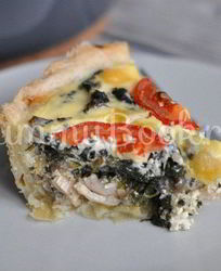 Киш с курицей и грибами