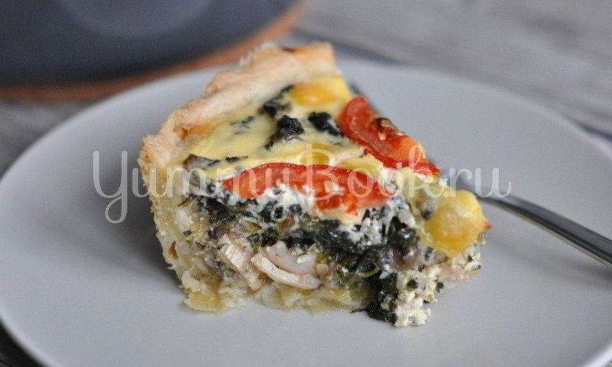 Рецепт киша с курицей и грибами