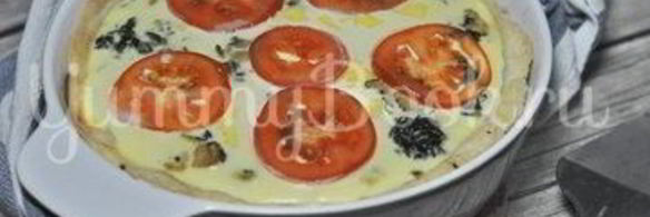 киш с курицей и грибами