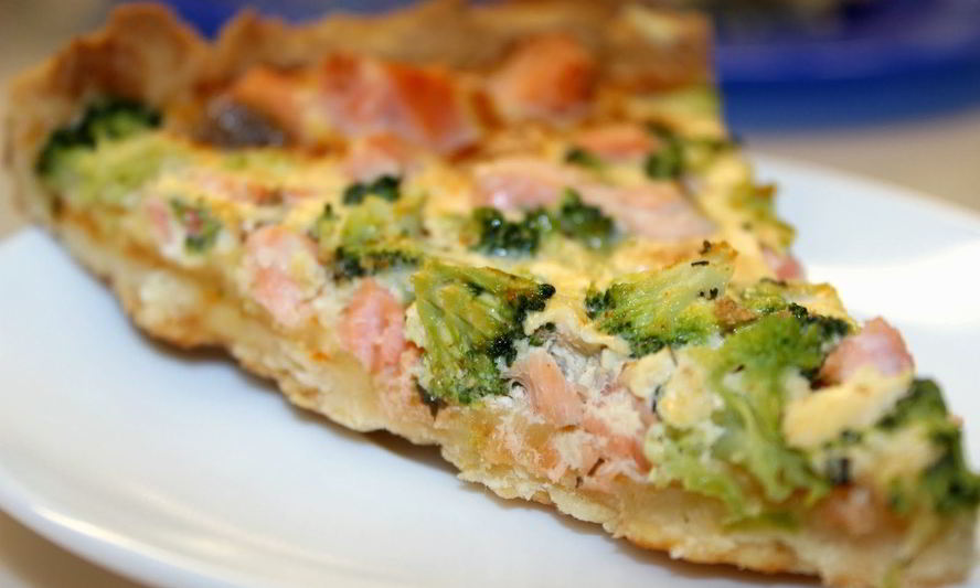 Рецепт киша с рыбой и брокколи