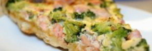 киш с рыбой и брокколи