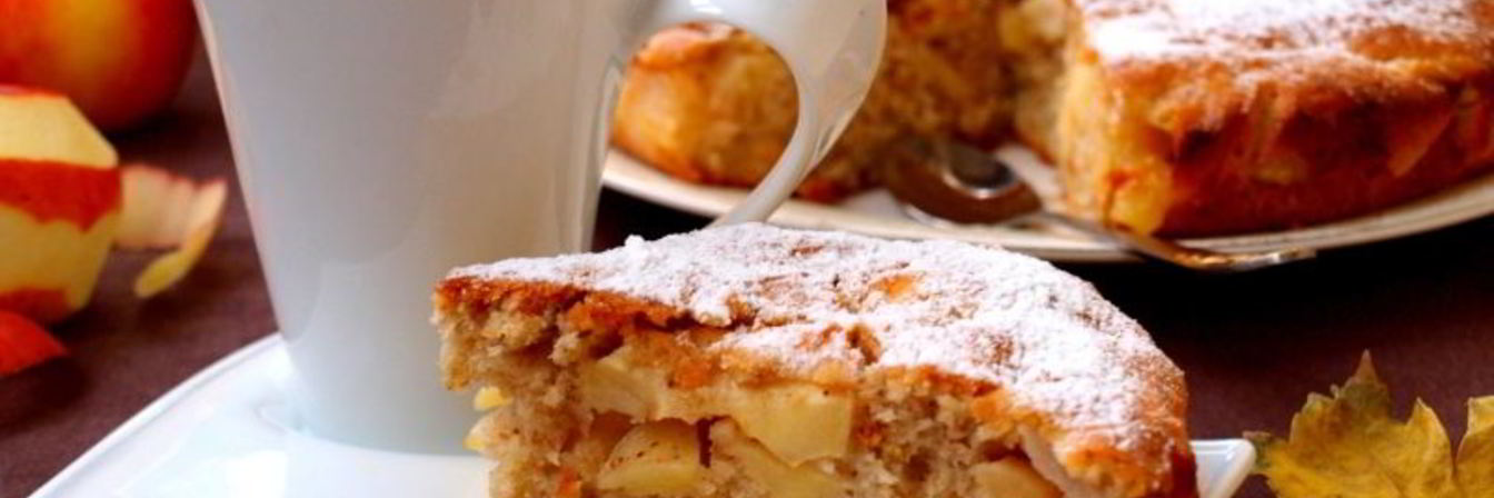 Кокосовый пирог с яблоками