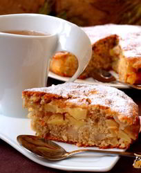 Кокосовый пирог с яблоками