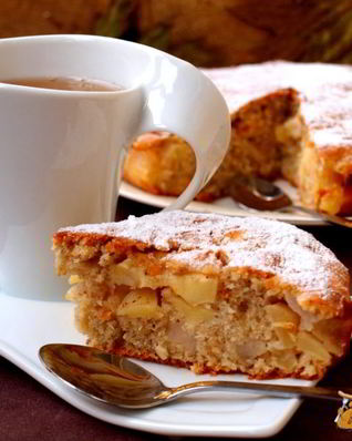 Кокосовый пирог с яблоками