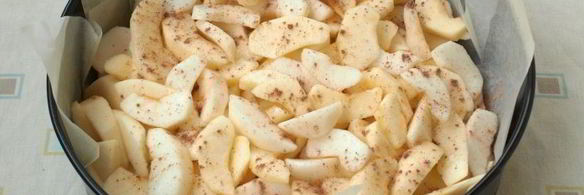 кокосовый пирог с яблоками