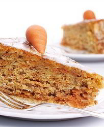 Морковный пирог с миндалем