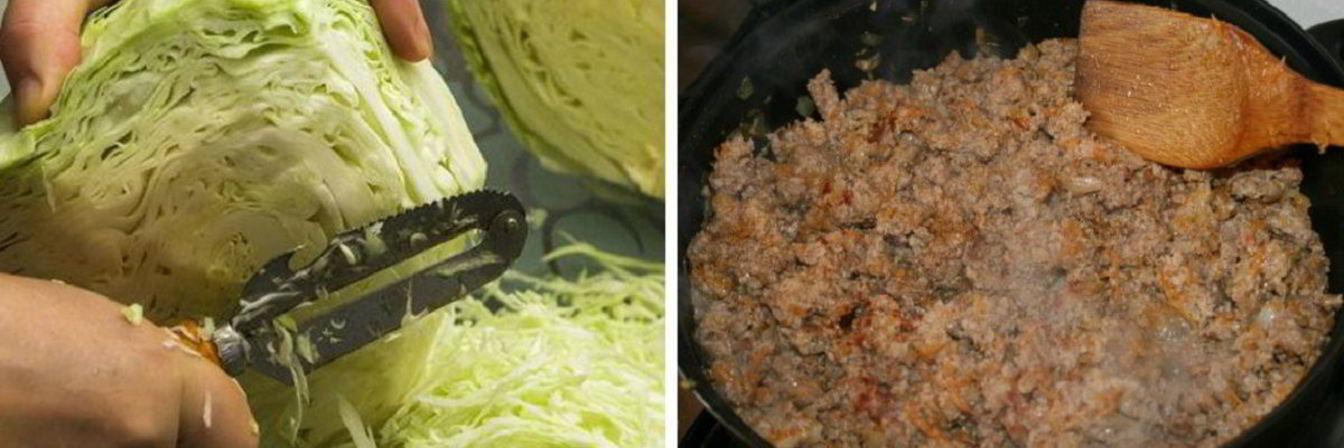 Мясной пирог с капустой