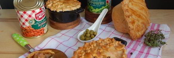 мясной пирог с сырным тестом