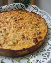 Открытый картофельный пирог с мясом