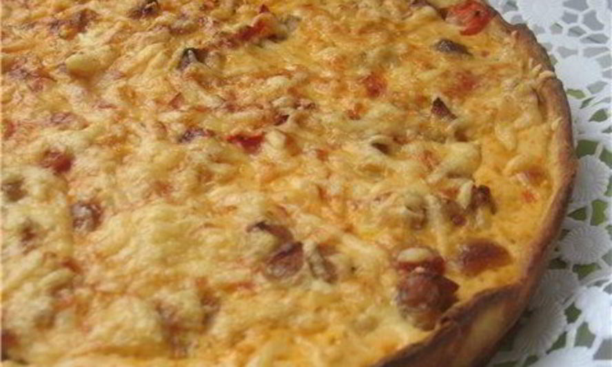 Рецепт открытого картофельного пирога с мясом