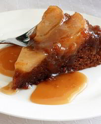 Перевернутый пирог с грушами