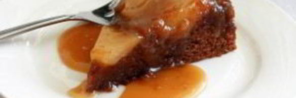 перевернутый пирог с грушами