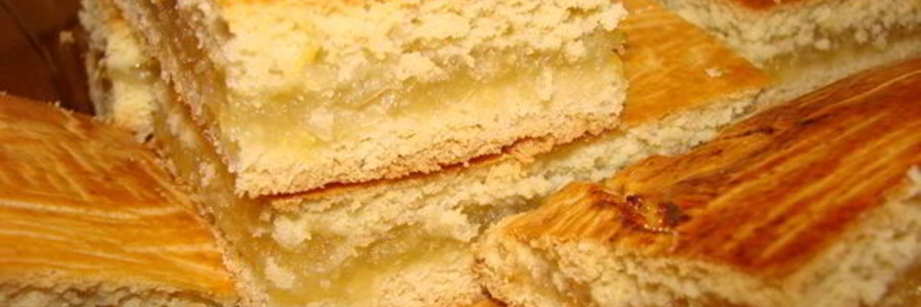 Песочный пирог с лимонной начинкой по-домашнему