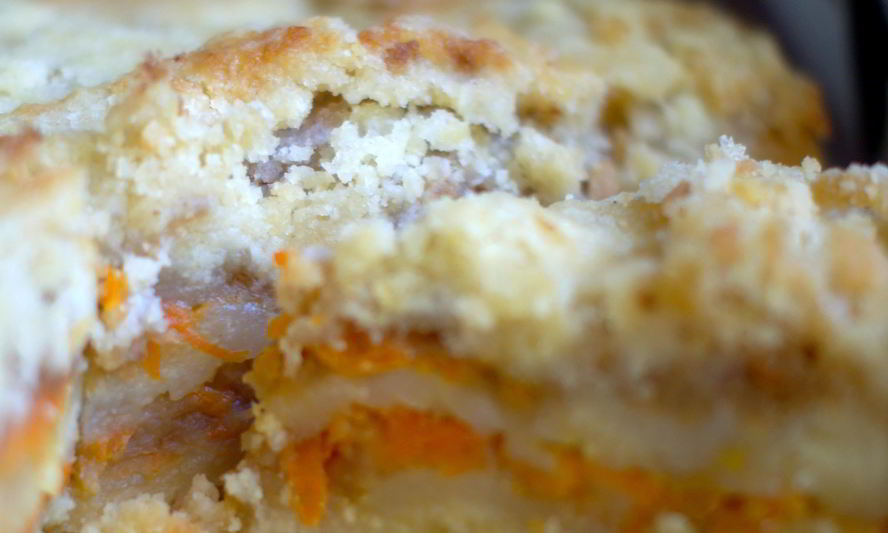 Рецепт пирога без добавления яиц с яблоками и морковью