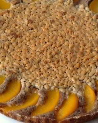 Пирог Подсолнух с персиками