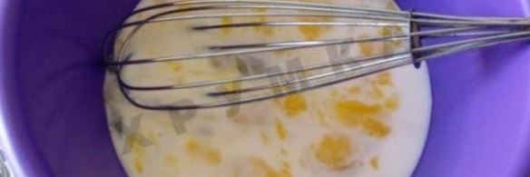 пирог подсолнух с персиками