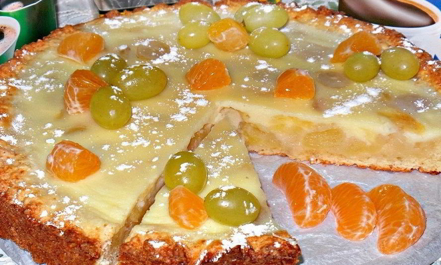 Рецепт пирога с фруктами