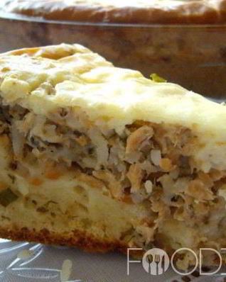 Пирог с сайрой