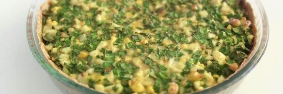 пирог с вареными яйцами и зеленым луком