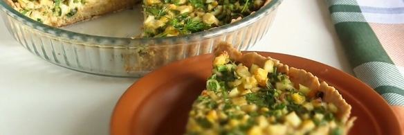 пирог с вареными яйцами и зеленым луком