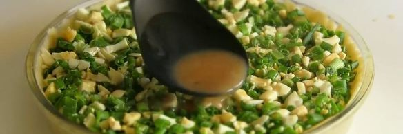 пирог с вареными яйцами и зеленым луком