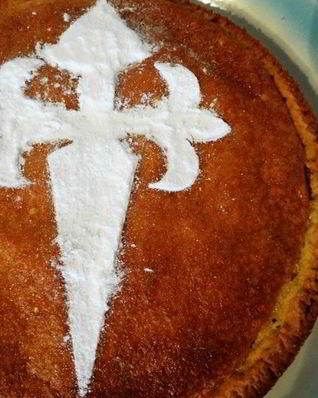 Сантьяго-галисийский средневековый пирог с миндалем