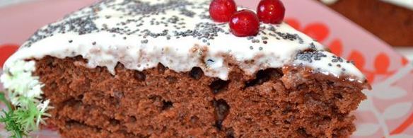 шоколадно-кофейный пирог с кремом