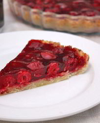 Вишневый пирог из творожного теста