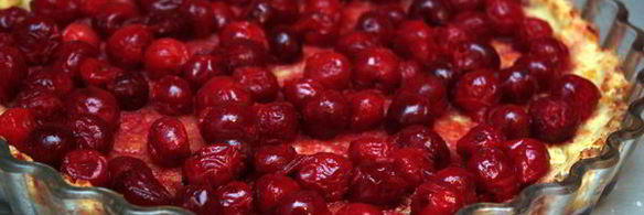 вишневый пирог из творожного теста