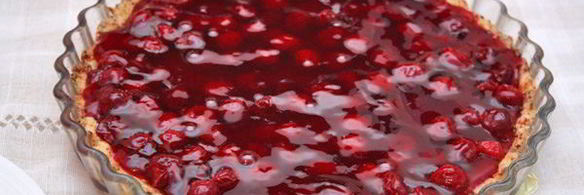 вишневый пирог из творожного теста