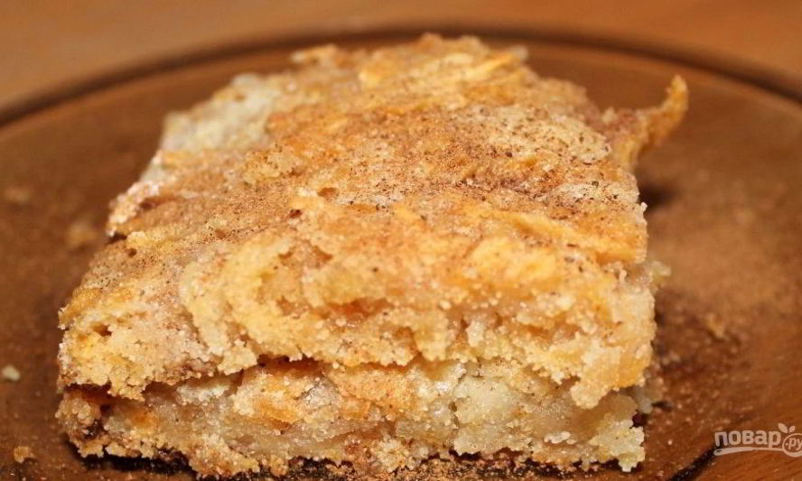 Рецепт яблочного пирога без яиц