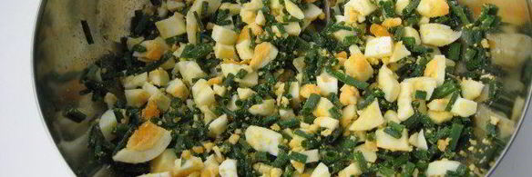 гречневые пирожки с луком и яйцом